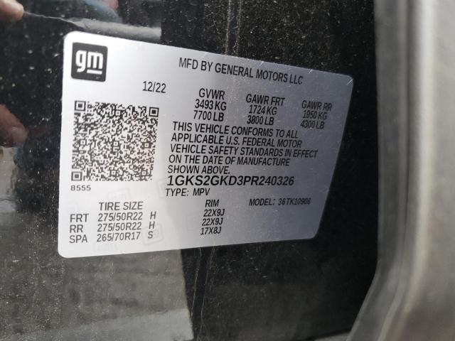 1GKS2GKD3PR240326 GMC Yukon Xl K1500 Slt