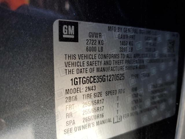 1GTG6CE35G1270525 GMC CANYON SLE