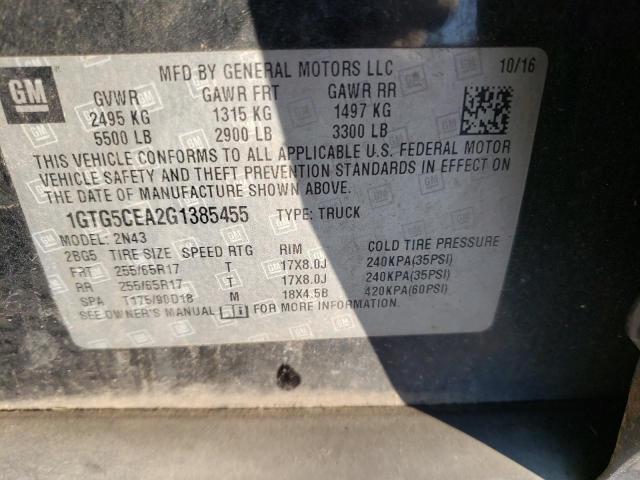 1GTG5CEA2G1385455 GMC CANYON SLE