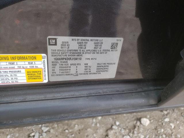 1GKKRPKD0FJ194110 GMC ACADIA SLE