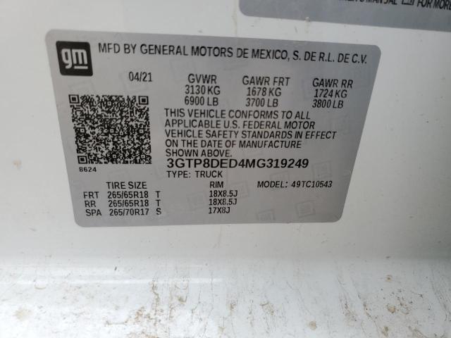 3GTP8DED4MG319249 GMC Sierra C1500 Slt