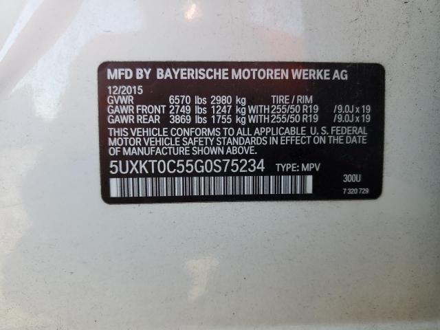 5UXKT0C55G0S75234 BMW X5 Xdr40e