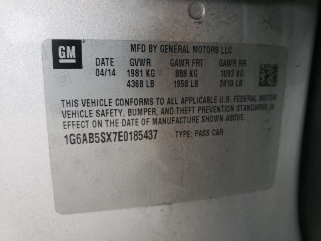 1G6AB5SX7E0185437 Cadillac ATS LUXURY