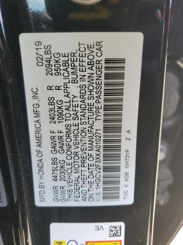 1HGCV2F3XKA010271 Honda Accord Sport