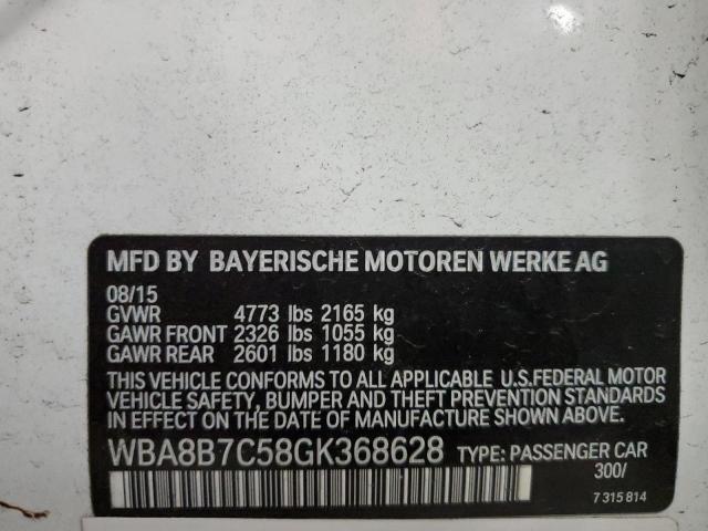 WBA8B7C58GK368628 BMW 340 XI