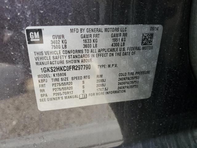 1GKS2HKC0FR297790 GMC Yukon Xl K1500 Slt