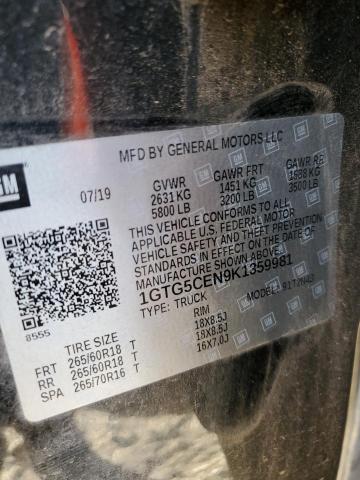 1GTG5CEN9K1359981 GMC CANYON SLE