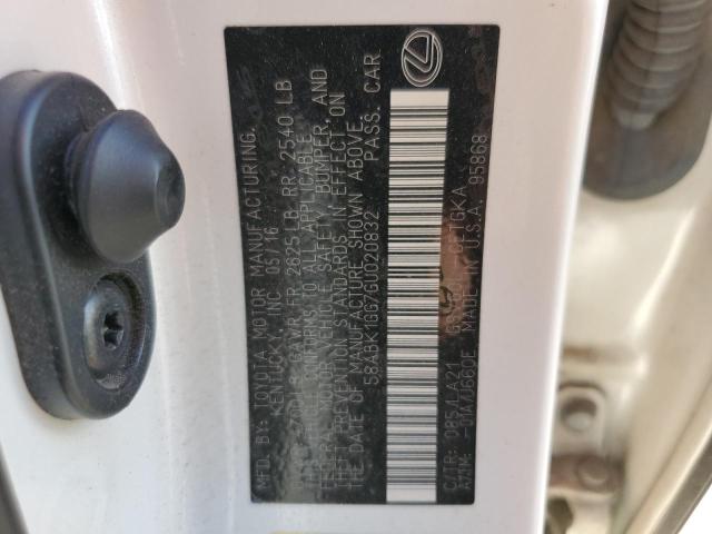 58ABK1GG7GU020832 Lexus ES 350