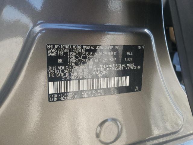 2T3ZFREV5FW153539 Toyota RAV4 LE