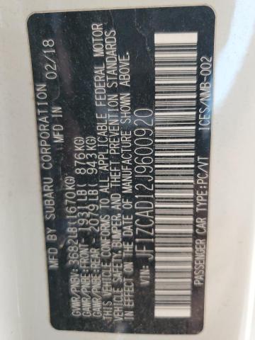 JF1ZCAD12J9600920 Subaru na