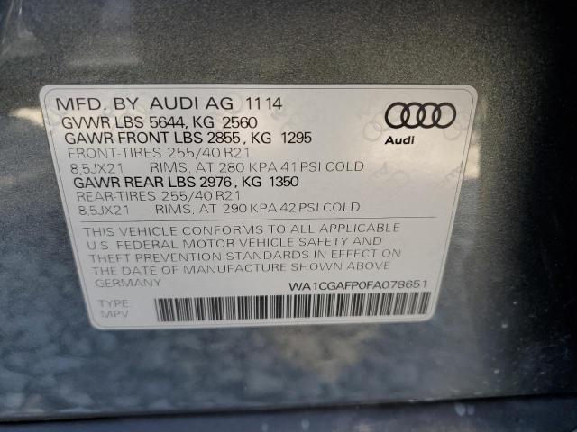 WA1CGAFP0FA078651 Audi 2015