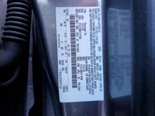 1FADP3K22EL276835 Ford FOCUS SE