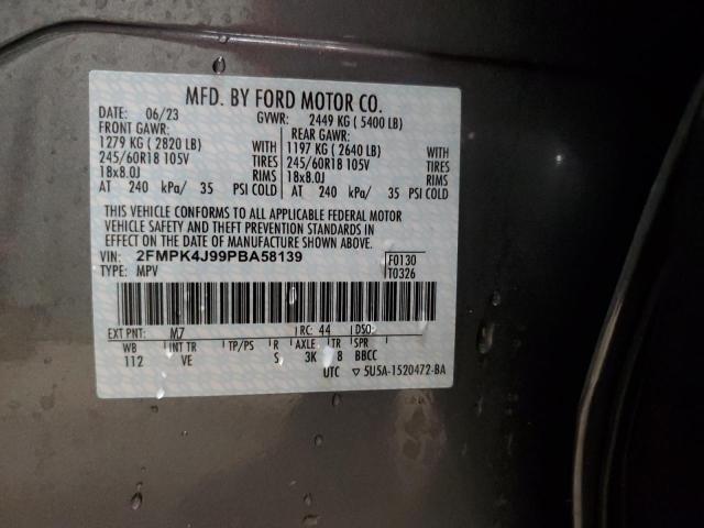 2FMPK4J99PBA58139 Ford EDGE SEL