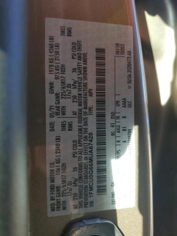 1FMCU0G66MUA67420 Ford ESCAPE SE