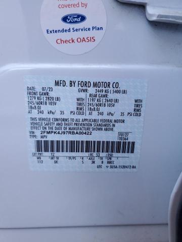 2FMPK4J97RBA00422 Ford EDGE SEL