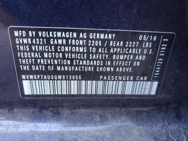 WVWKP7AU0GW913055 Volkswagen E-Golf