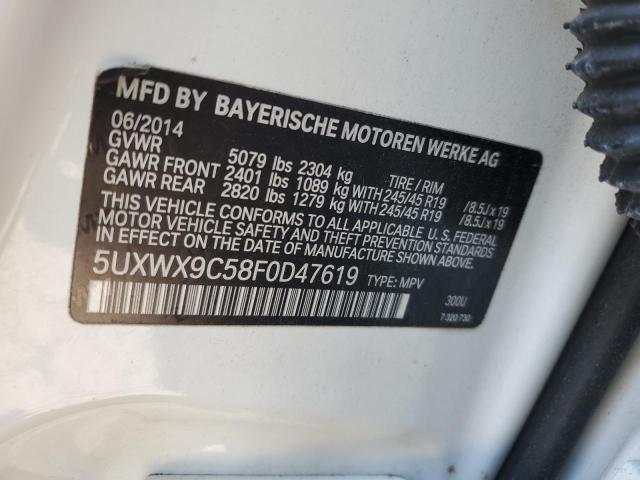 5UXWX9C58F0D47619 BMW X3 XDRIVE2