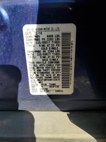 JN8AT2MTXHW140470 Nissan ROGUE S