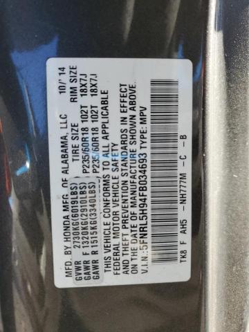 5FNRL5H94FB034693 Honda ODYSSEY TO