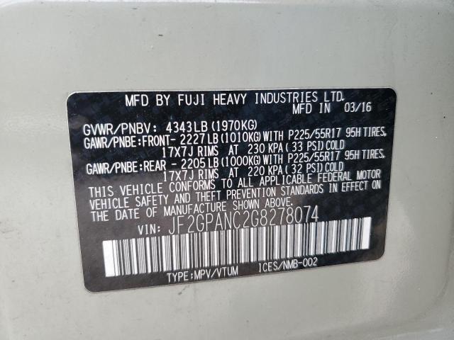 JF2GPANC2G8278074 Subaru Crosstrek