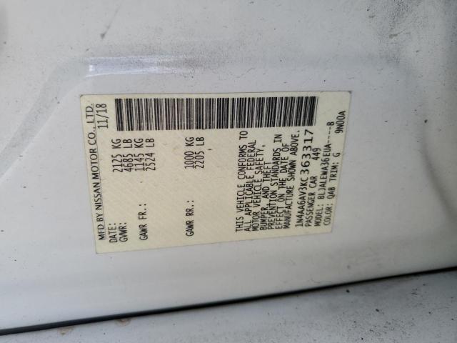 1N4AA6AV3KC363317 Nissan Maxima