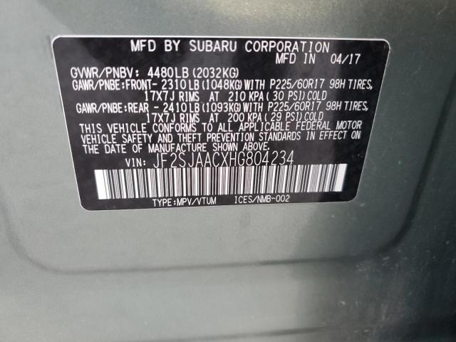 JF2SJAACXHG804234 Subaru FORESTER 2
