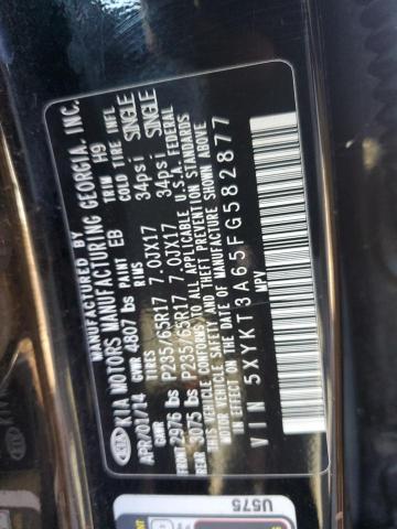 5XYKT3A65FG582877 KIA SORENTO LX