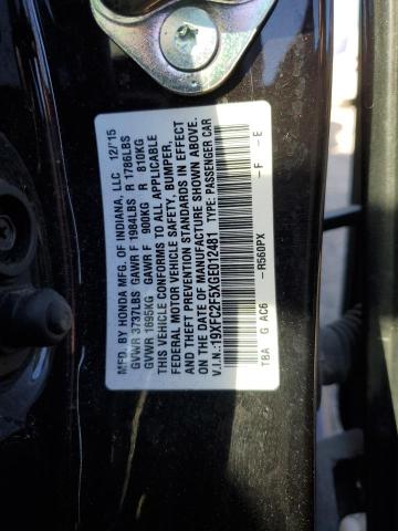 19XFC2F5XGE012481 Honda Civic Lx