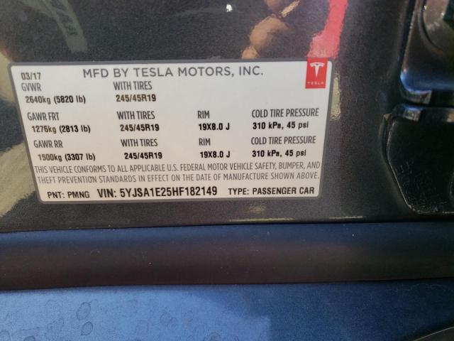 5YJSA1E25HF182149 Tesla MODEL S