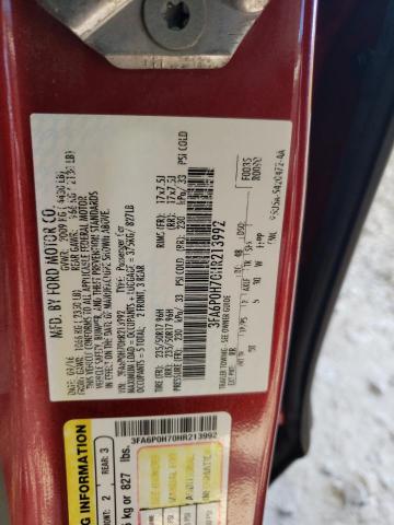 3FA6P0H70HR213992 Ford FUSION SE