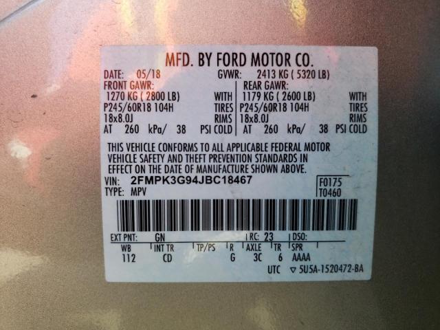 2FMPK3G94JBC18467 Ford EDGE SE