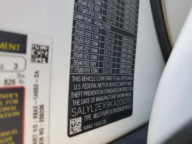 SALYL2EX9KA209206 Land Rover RANGE ROVE