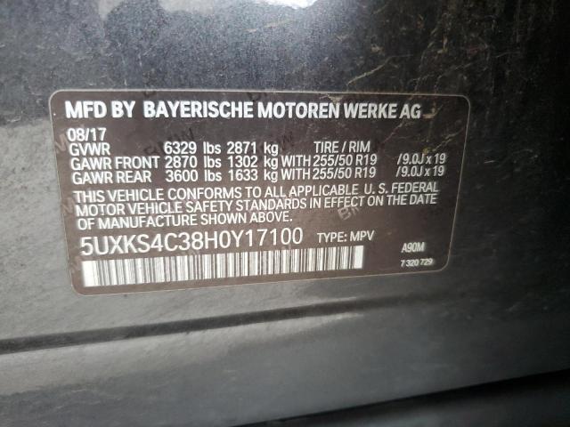 5UXKS4C38H0Y17100 BMW X5 XDRIVE3