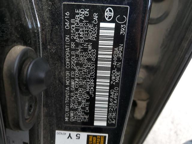JTDKBRFU3G3014503 Toyota 2zr-fxe,1nm