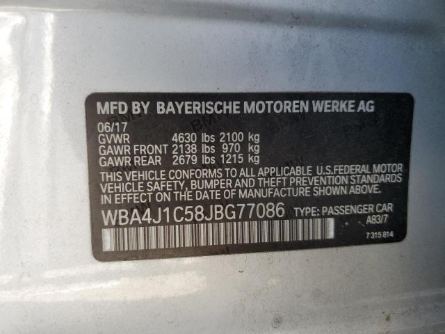 WBA4J1C58JBG77086 BMW 430i Gran Coupe