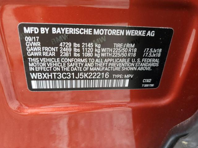 WBXHT3C31J5K22216 BMW X1 Xdrive28i