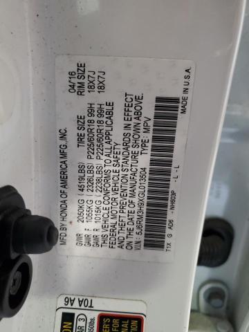 5J6RM3H9XGL013504 Honda Cr-v Touring
