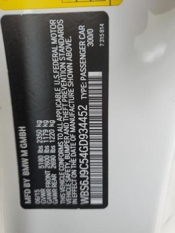 WBS6J9C54GD934452 BMW M6