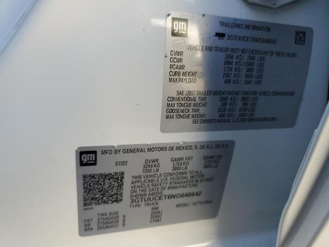 3GTUUCET6NG646642 GMC Sierra K1500 Elevation