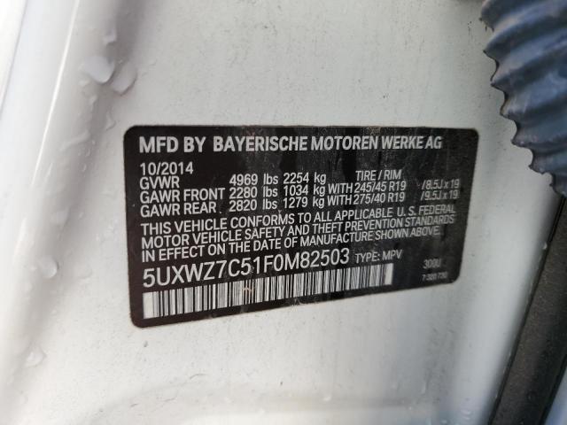 5UXWZ7C51F0M82503 BMW X3 Sdrive28i