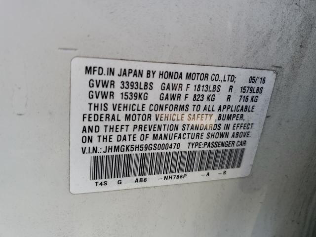 JHMGK5H59GS000470 Honda FIT LX