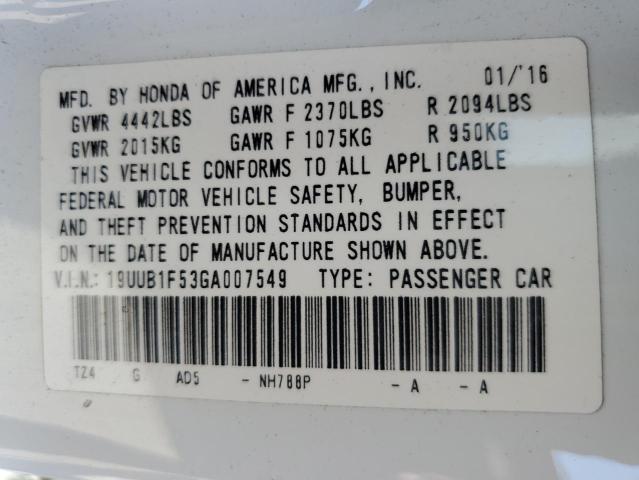 19UUB1F53GA007549 Acura TLX TECH