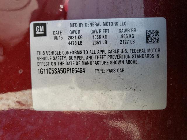 1G11C5SA5GF166464 Chevrolet Malibu Limited Lt