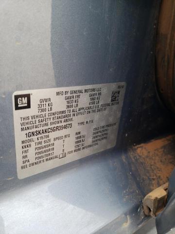 1GNSKAKC5GR394673 Chevrolet Tahoe K1500 Ls