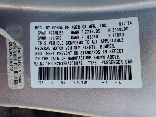 1HGCR2F32EA279079 Honda ACCORD LX