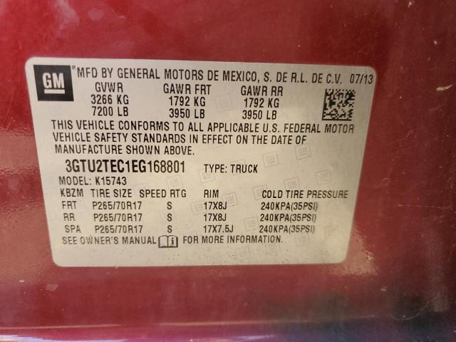 3GTU2TEC1EG168801 GMC Sierra K1500