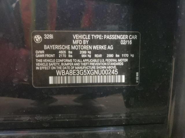 WBA8E3G5XGNU00245 BMW 328 Xi Sulev