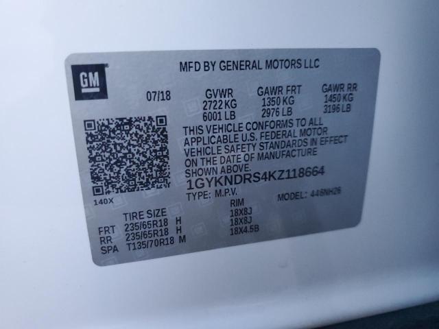 1GYKNDRS4KZ118664 Cadillac XT5 LUXURY