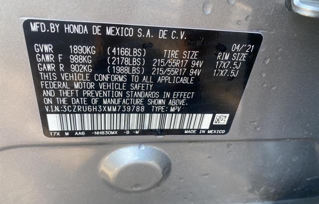 3CZRU6H3XMM739788 Honda HR-V LX