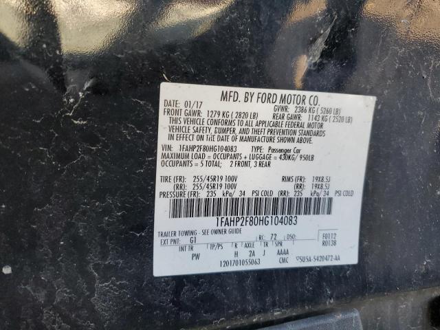 1FAHP2F80HG104083 Ford Taurus Limited
